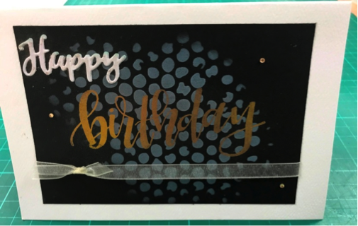 handmade card project with stencils
